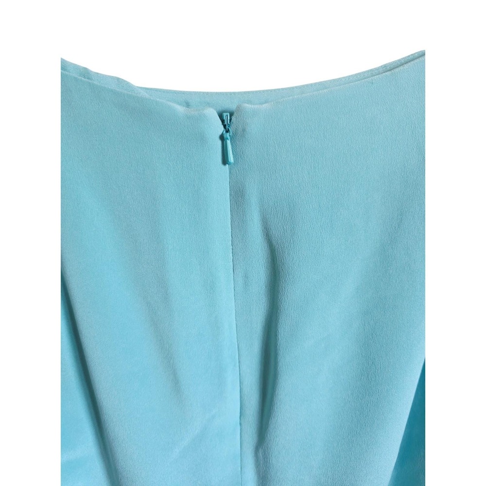 Rena Rowan 10 Vintage 100% Silk Pencil Skirt Aqua Blue South Beach NWT - Picture 6 of 15